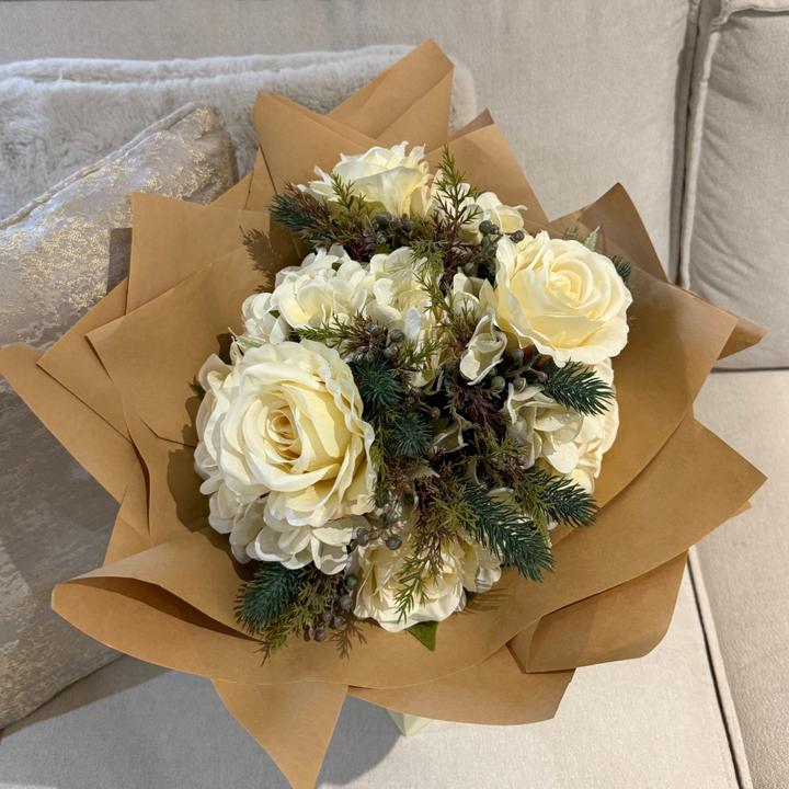 NEW! White Rose Hydrangea Forever Bouquet