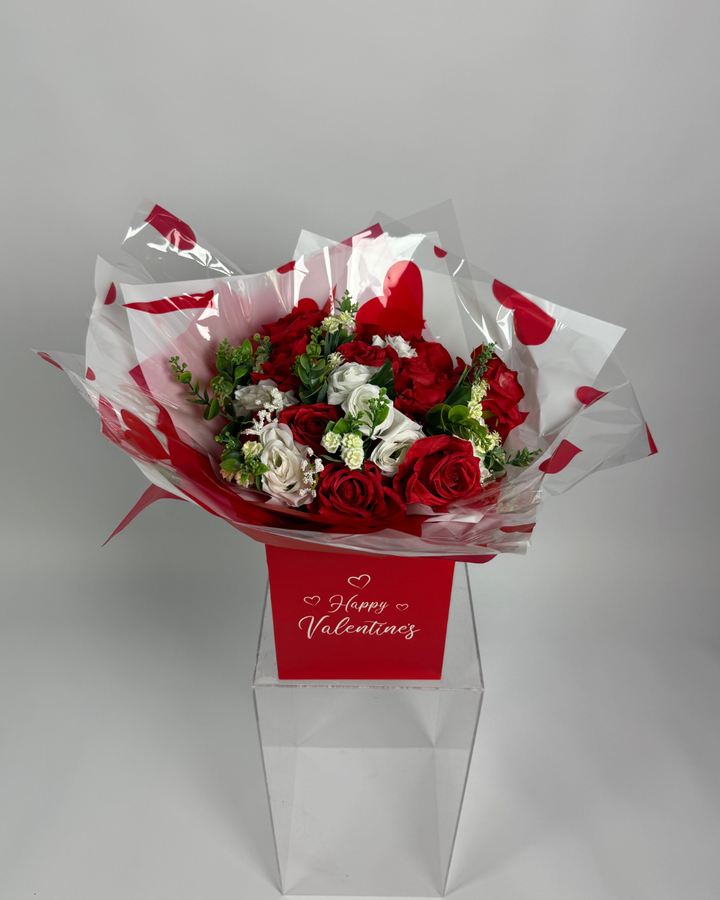 Red & Ivory Forever Mixed Rose Bouquet