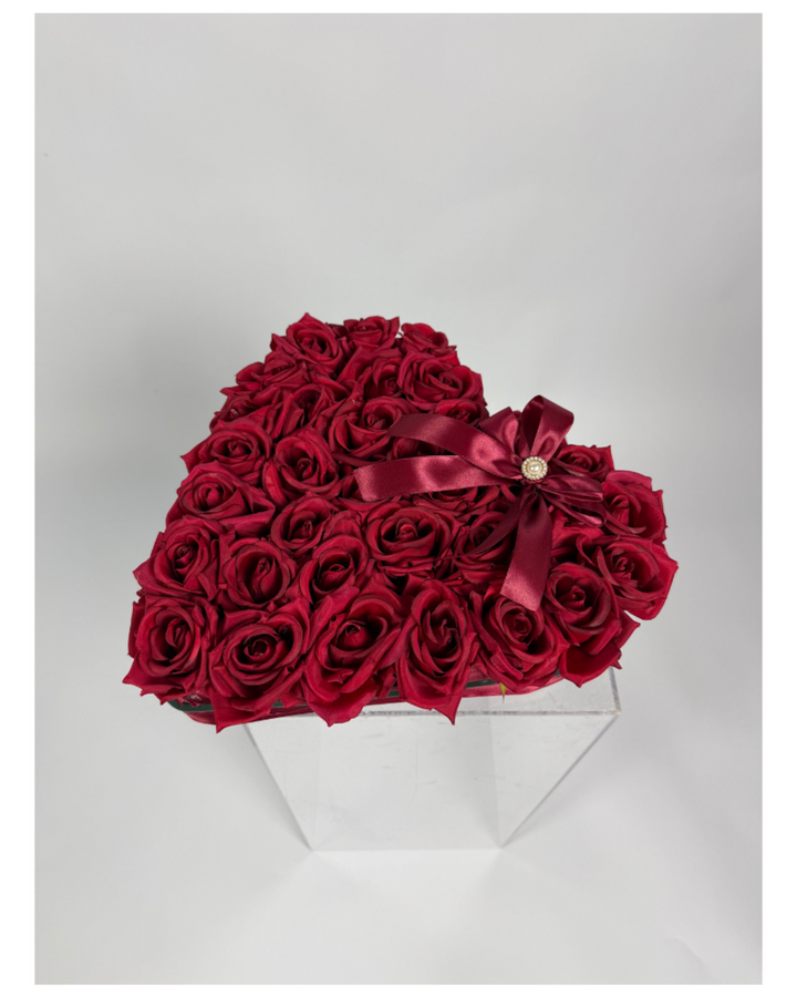 Premium Forever Red Rose Heart