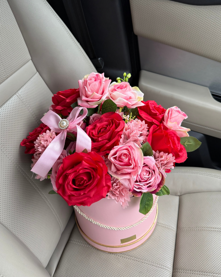 Blush Valentine’s Forever Roses Bundle