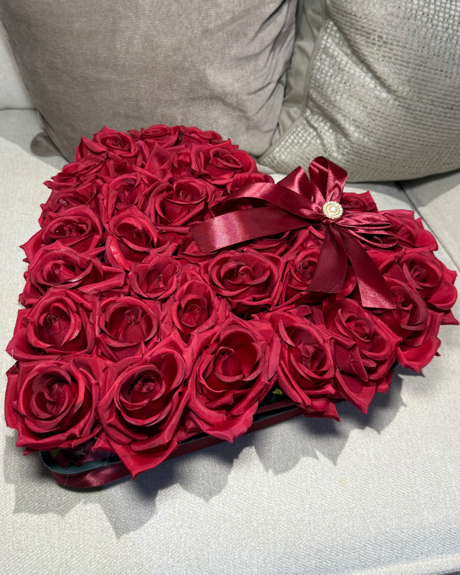 Premium Forever Red Rose Heart