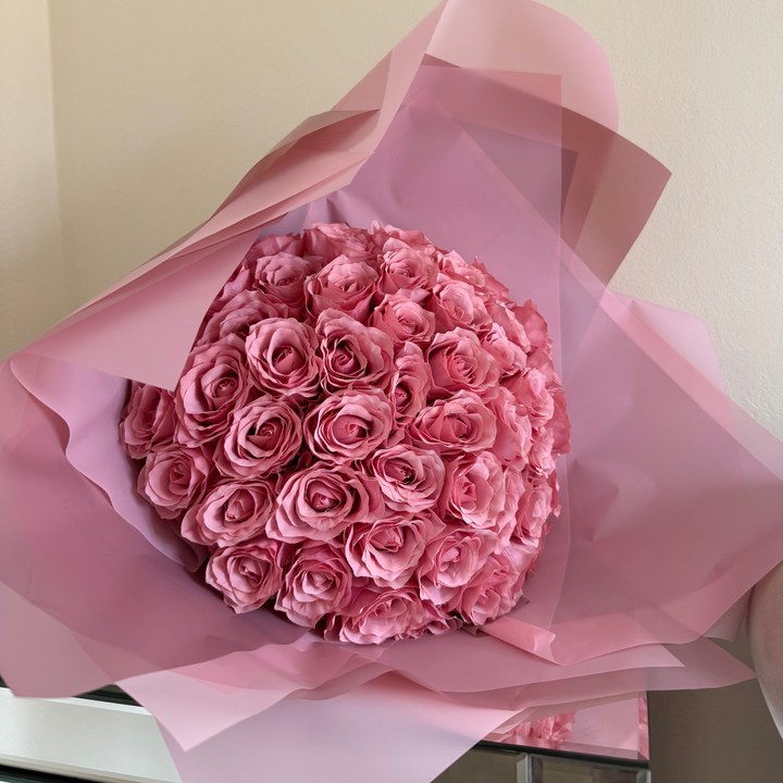 50 Pink Forever Rose Bouquet