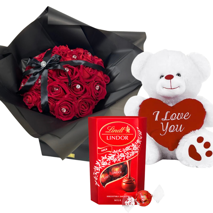 24 Red Forever Roses Bundle