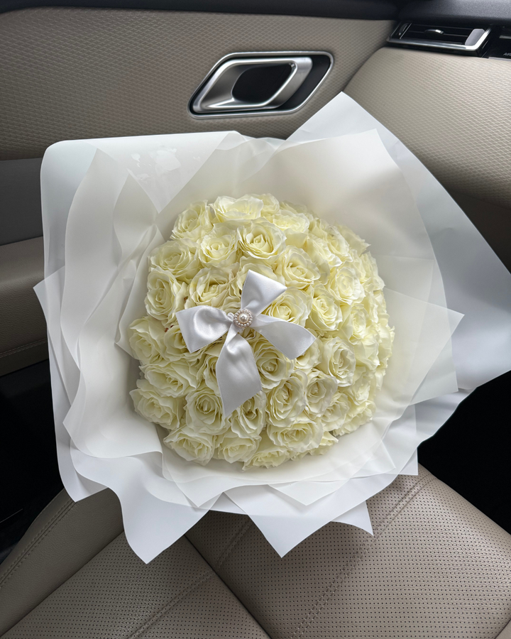 50 Forever Ivory Roses