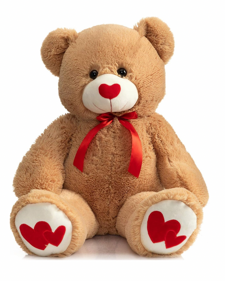 XL Soft Bear With Hearts
