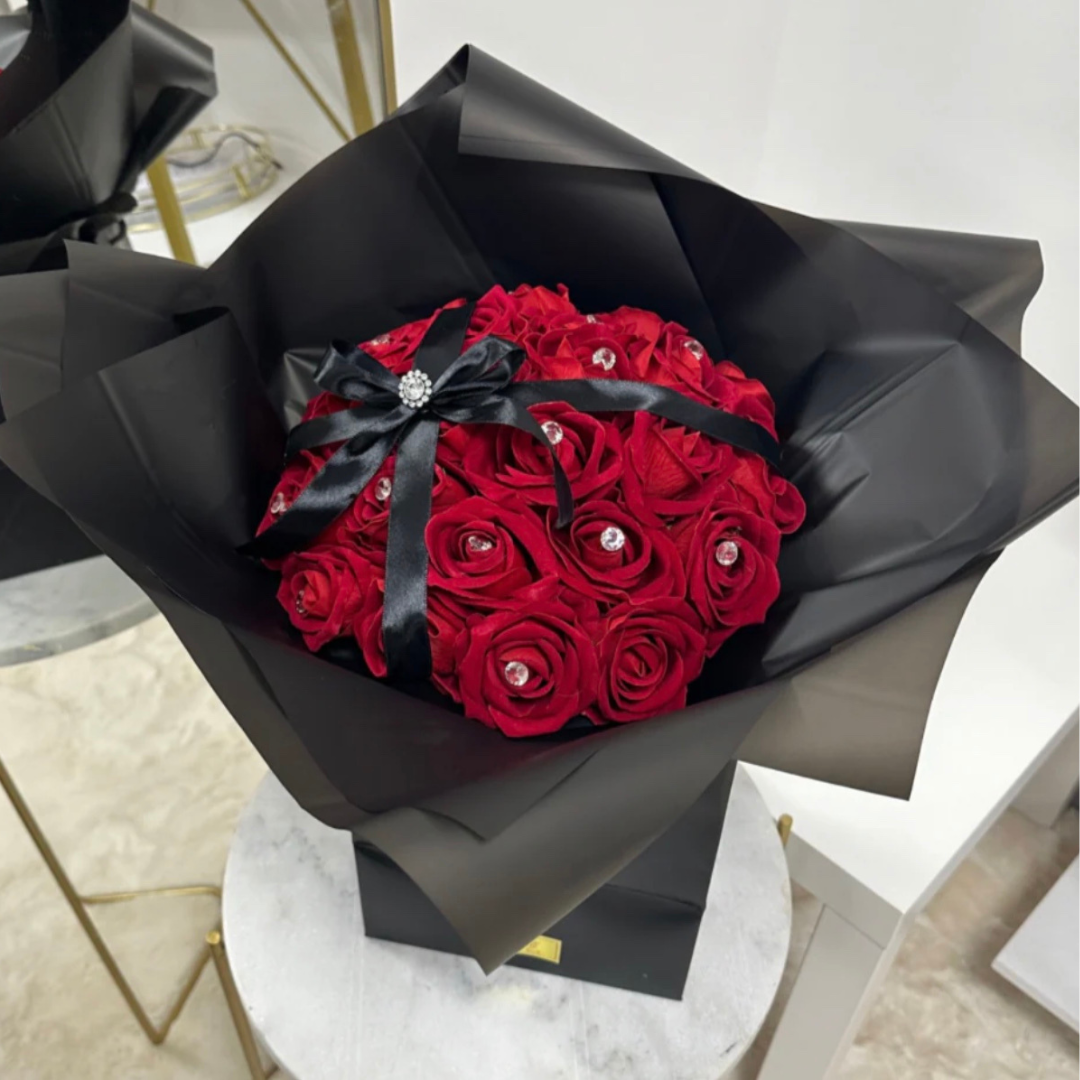 24 Red Forever Roses Bundle
