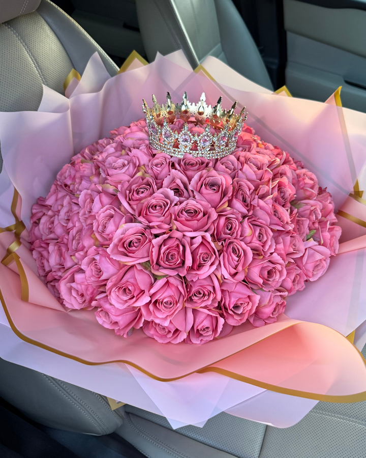 100 Pink Forever Roses