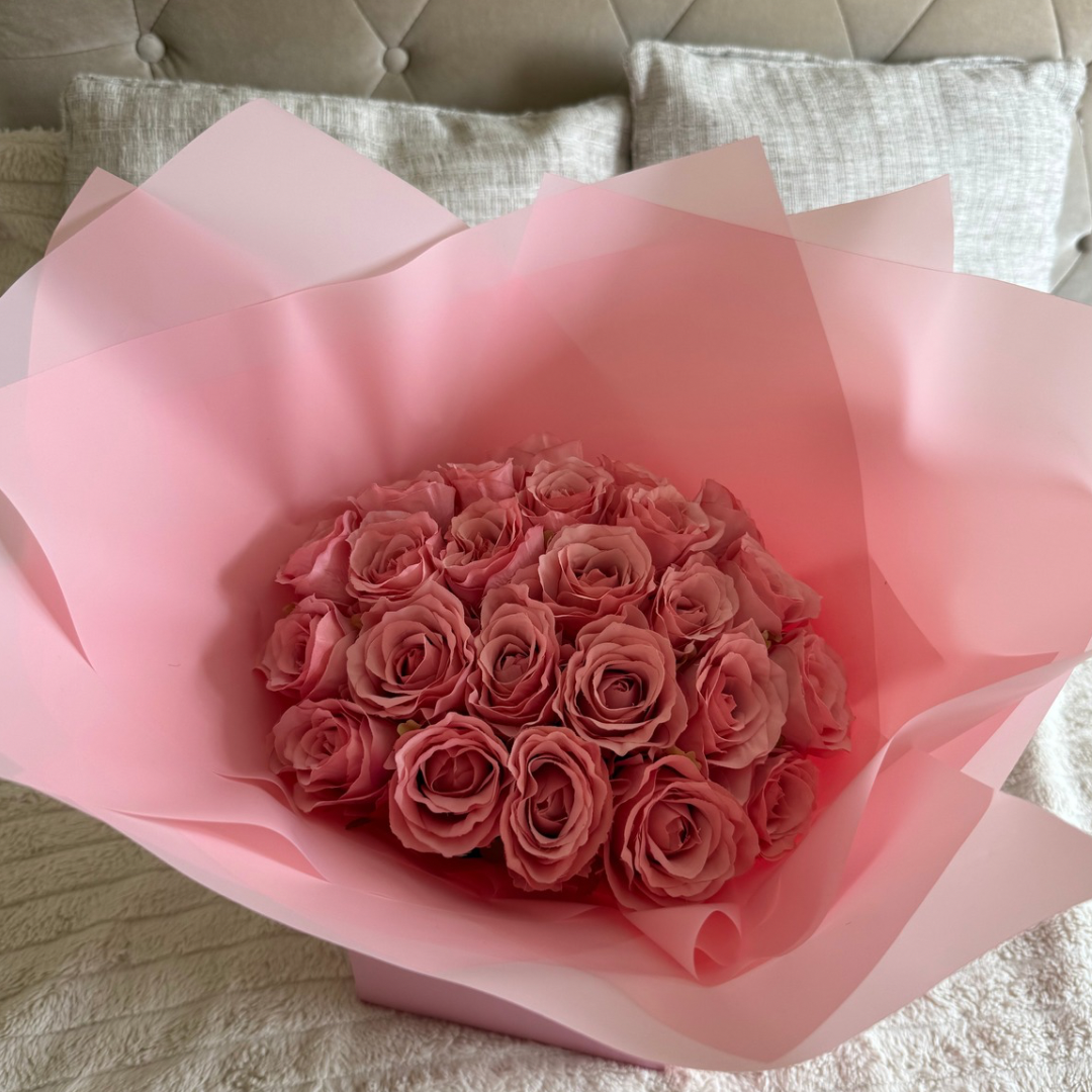 24 Pink Forever Roses