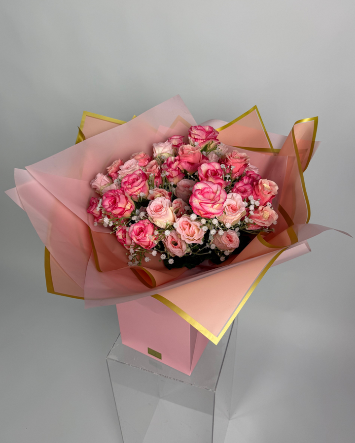 Pink Rose-Bud Forever Bouquet