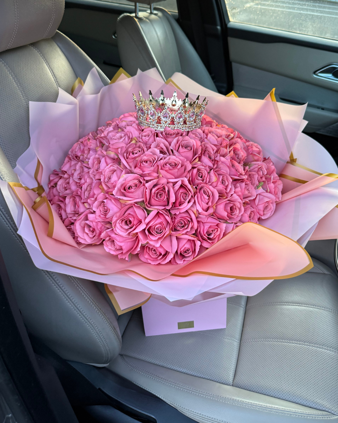 100 Pink Forever Roses