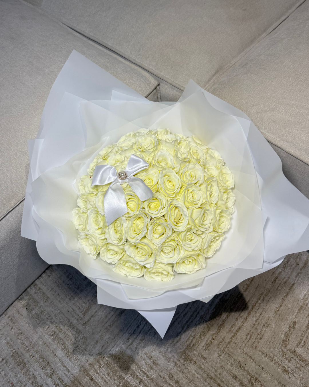 50 Forever Ivory Roses