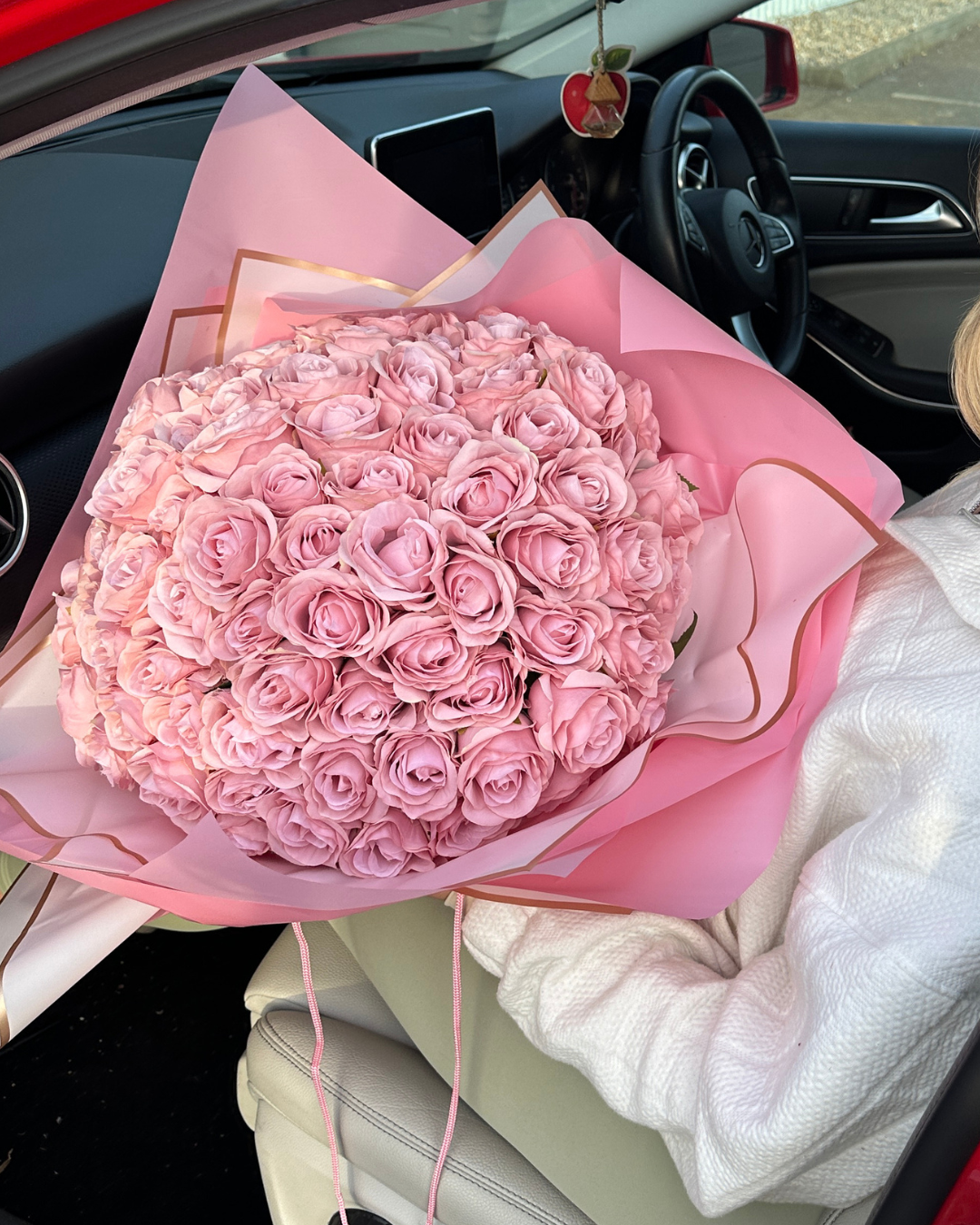 100 Pink Forever Roses