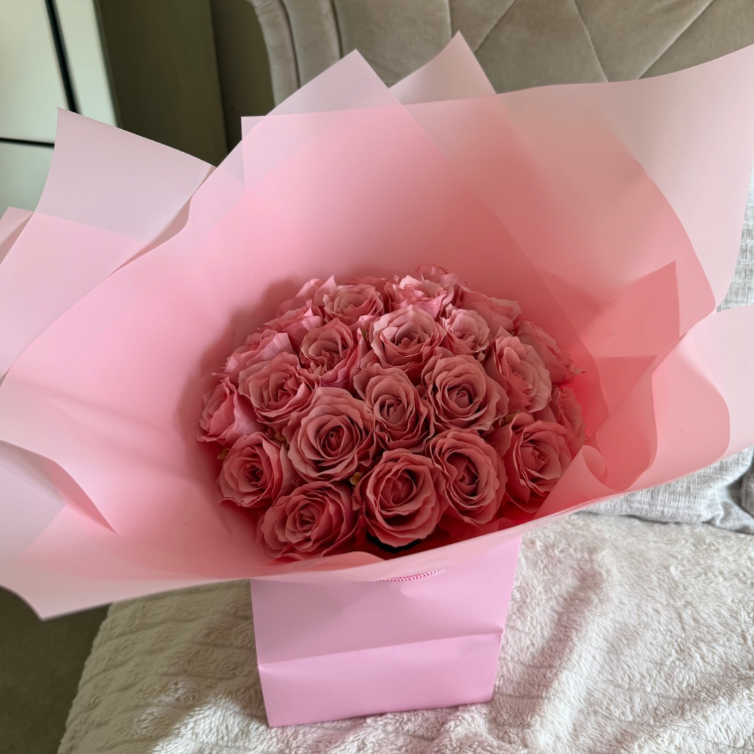 24 Pink Forever Roses