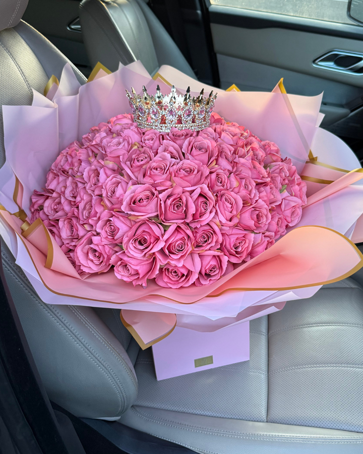 100 Pink Forever Roses