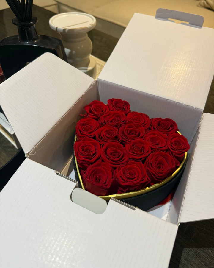 Preserved Rose Heart Box