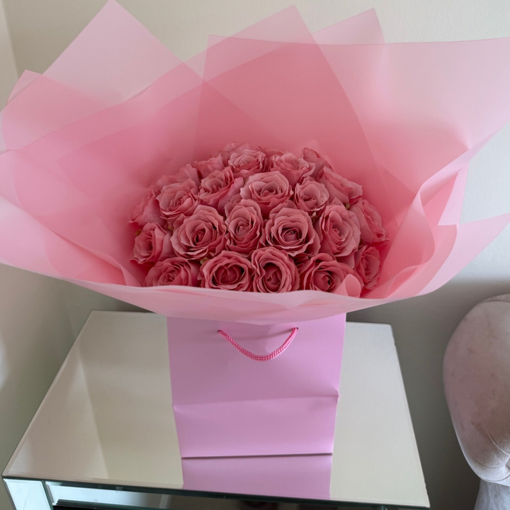 24 Pink Forever Roses