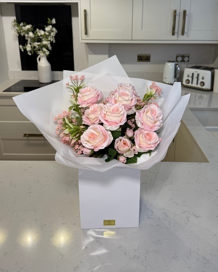 Pink Garden Forever Rose Bouquet